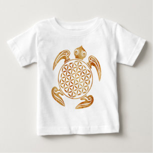 Flower of Life / Blume des Lebens - turtle stone Baby T-Shirt