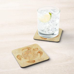 Flower of Life / Blume des Lebens - turtle stone Coaster