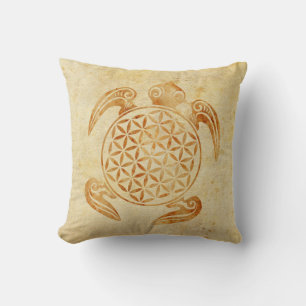 Flower of Life / Blume des Lebens - turtle stone Cushion