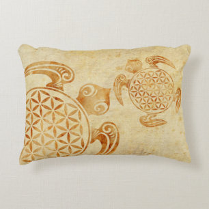 Flower of Life / Blume des Lebens - turtle stone Decorative Cushion
