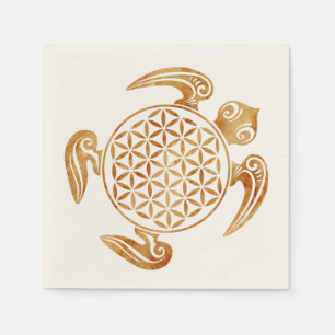 Flower of Life / Blume des Lebens - turtle stone Napkin