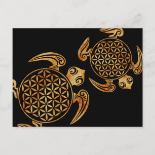 Flower of Life / Blume des Lebens - turtle stone Postcard