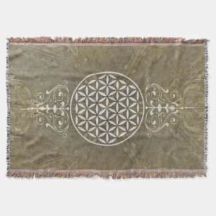 Flower of Life / Blume des Lebens - vintage II Throw Blanket