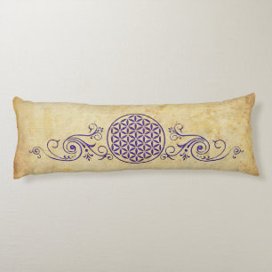 Flower of Life / Blume des Lebens - vintage V Body Cushion
