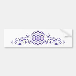 Flower of Life / Blume des Lebens - vintage V Bumper Sticker