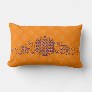 Flower of Life / Blume des Lebens - vintage V Lumbar Cushion