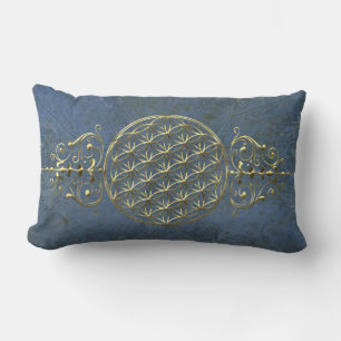 Flower of Life / Blume des Lebens - vintage VIII Lumbar Cushion