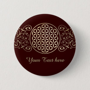 Flower of Life / Blume des Lebens - vintage X 6 Cm Round Badge