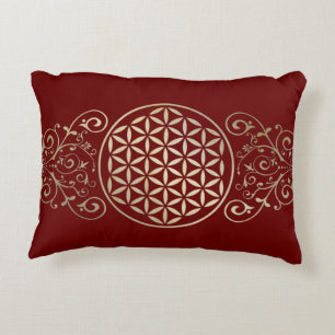 Flower of Life / Blume des Lebens - vintage X Decorative Cushion