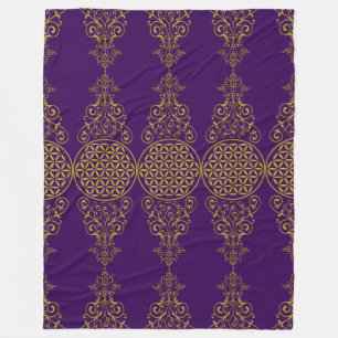 Flower of Life / Blume des Lebens - vintage XII Fleece Blanket