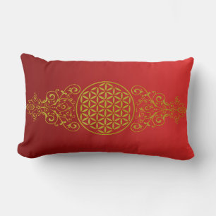 Flower of Life / Blume des Lebens - vintage XII Lumbar Cushion