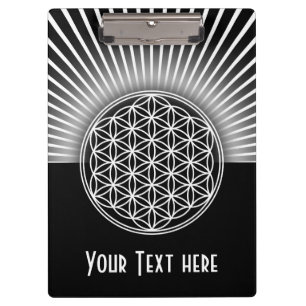 Flower of Life / Blume des Lebens - white flat Clipboard