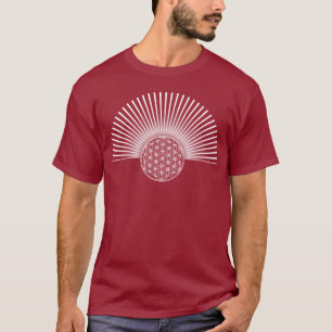 Flower of Life / Blume des Lebens - white flat T-Shirt