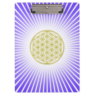 Flower Of Life / Blume des Lebens - white rays Clipboard
