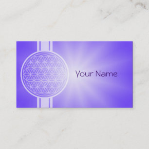 Flower of Life / Blume des Lebens - white transpa. Business Card