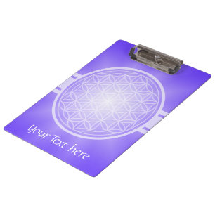 Flower of Life / Blume des Lebens - white transpa. Clipboard