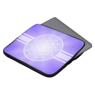 Flower of Life / Blume des Lebens - white transpa. Laptop Sleeve