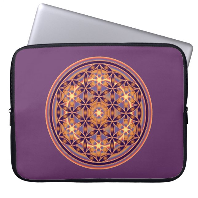 Flower Of Life - Button Style 02 Laptop Sleeve (Front)