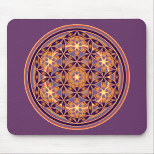 Flower Of Life - Button Style 02 Mouse Pad