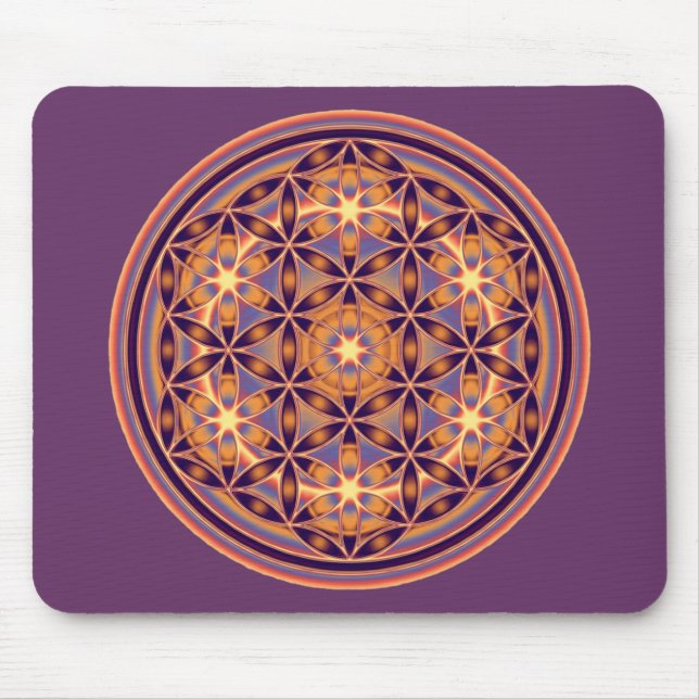Flower Of Life - Button Style 02 Mouse Pad (Front)