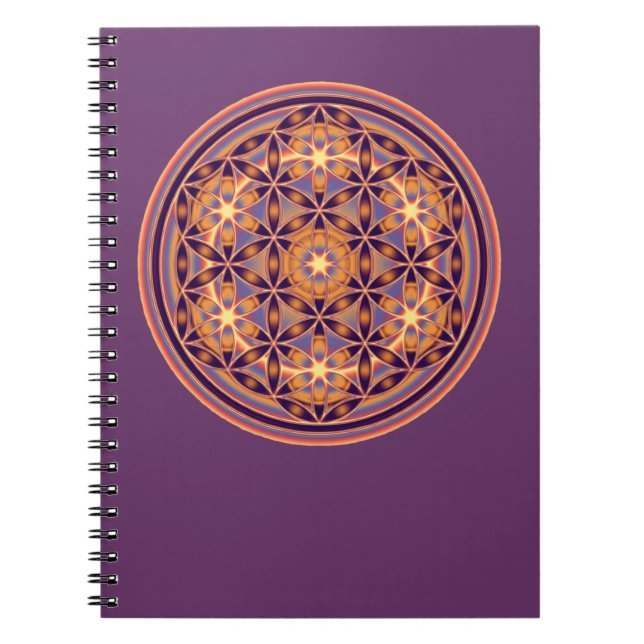 Flower Of Life - Button Style 02 Notebook (Front)