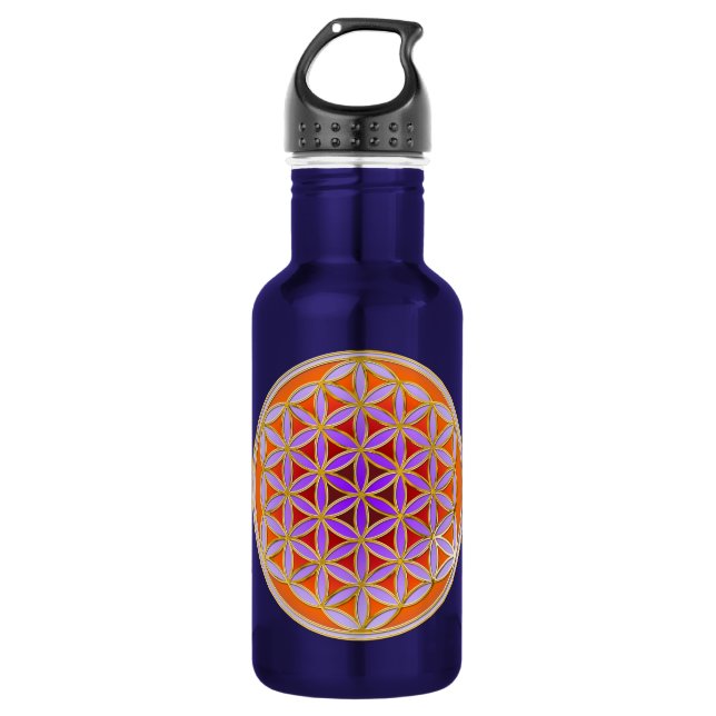 Flower Of Life - Button Style 04 532 Ml Water Bottle (Front)