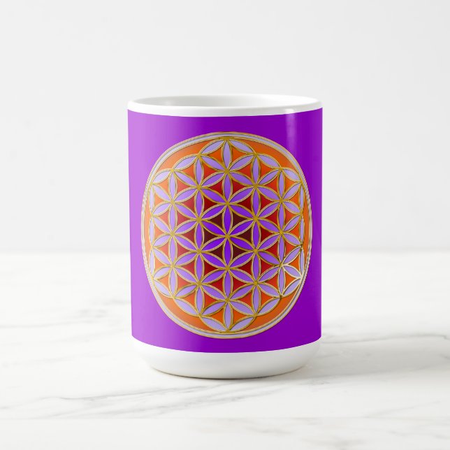 Flower Of Life - Button Style 04 Coffee Mug (Center)