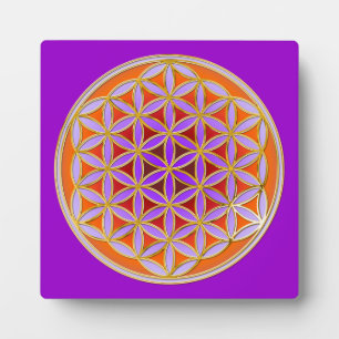 Flower Of Life - Button Style 04 Plaque