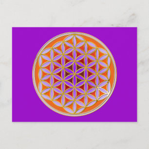 Flower Of Life - Button Style 04 Postcard