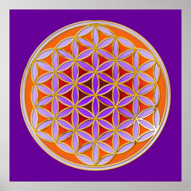 Flower Of Life - Button Style 04 Poster (Front)