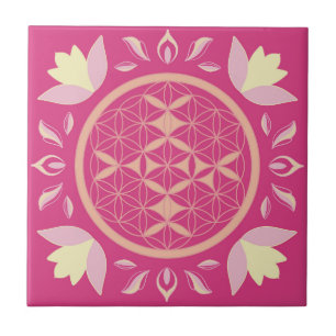 flower of life ceramic tile