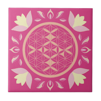 flower of life ceramic tile