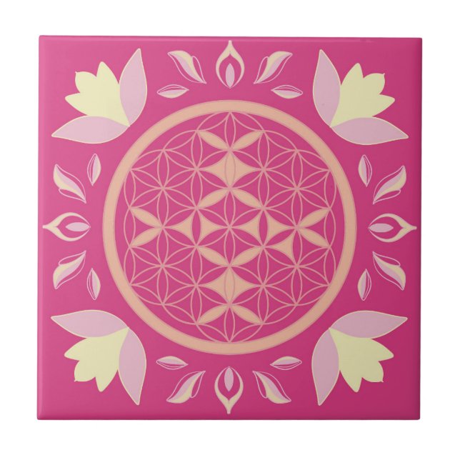 flower of life ceramic tile (Front)