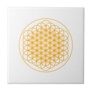 FLOWER OF LIFE CERAMIC TILE BY DMT