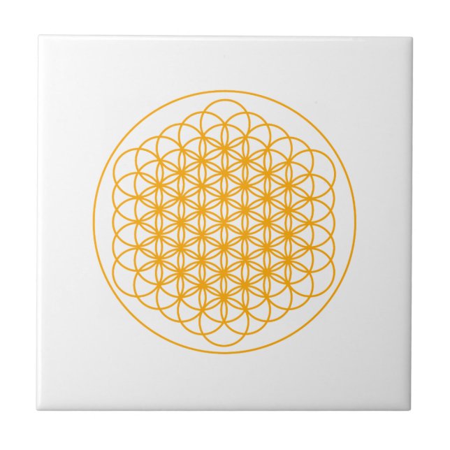 FLOWER OF LIFE CERAMIC TILE BY DMT (Front)