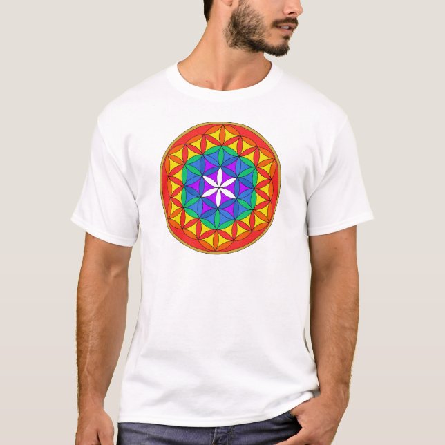 Flower of Life Chakra3.png T-Shirt (Front)