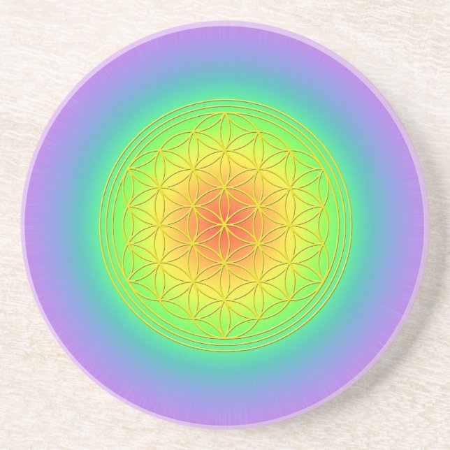 Flower of Life Chakra 1 Coaster (Front)