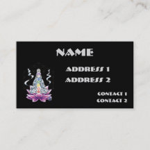 Flower of life chakra goddess business card