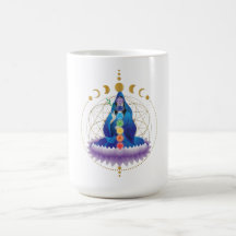 Flower of life chakra goddess v2 classic mug