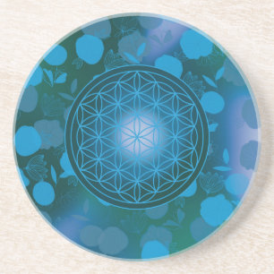 flower of life, chakra,zen,sacred geometric, coaster