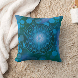 flower of life, chakra,zen,sacred geometric, cushion