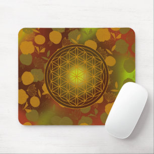 flower of life, chakra,zen,sacred geometric, mouse pad