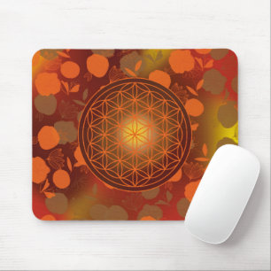 flower of life, chakra,zen,sacred geometric, mouse pad