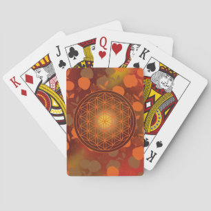 flower of life, chakra,zen,sacred geometric, playing cards