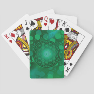 flower of life, chakra,zen,sacred geometric, purif playing cards