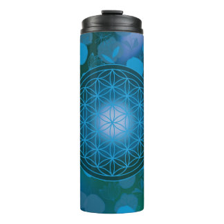 flower of life, chakra,zen,sacred geometric, thermal tumbler