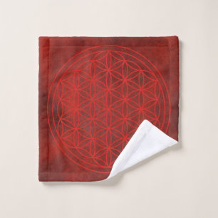 flower of life, chakra,zen,sacred geometric, wash cloth