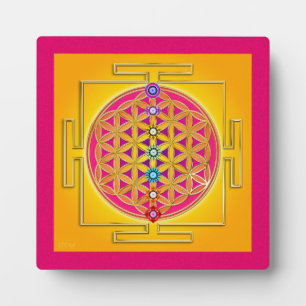 FLOWER OF LIFE - Chakras Yantra Plaque