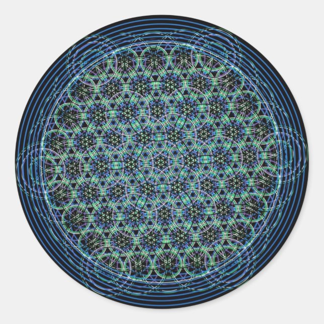 Flower of Life Classic Round Sticker (Front)