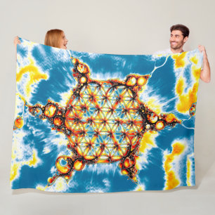 Flower Of Life - Colorfully Ways 5 Fleece Blanket